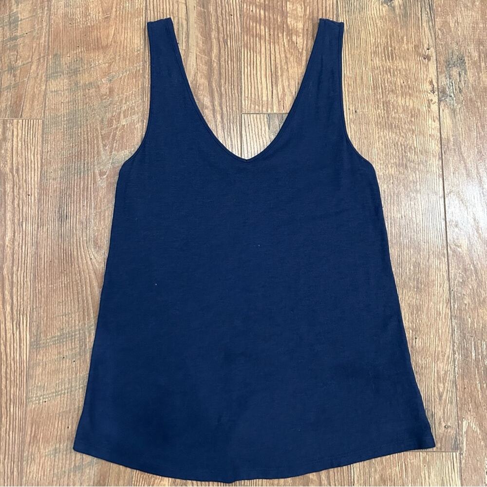 Lilly Pulitzer Sleeveless Tank Top 100% Cotton Navy Blue Medium